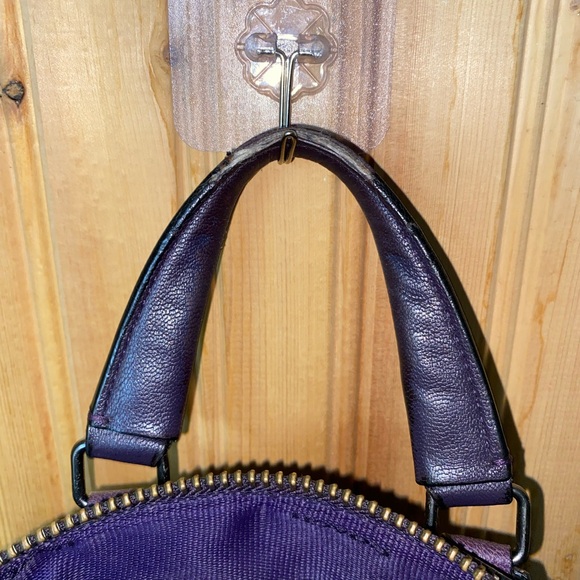 Coach Dark Plum Ryder Satchel Leather Handbag with Turnlock - Picture 11 of 12